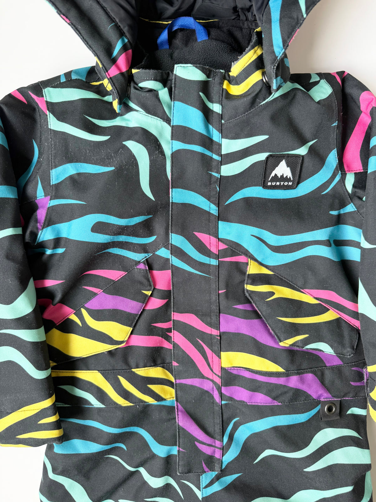 Burton Black & Colorful Stripes One Piece Snowsuit (2 Years)