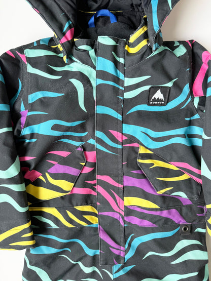 Burton Black & Colorful Stripes One Piece Snowsuit (2 Years)