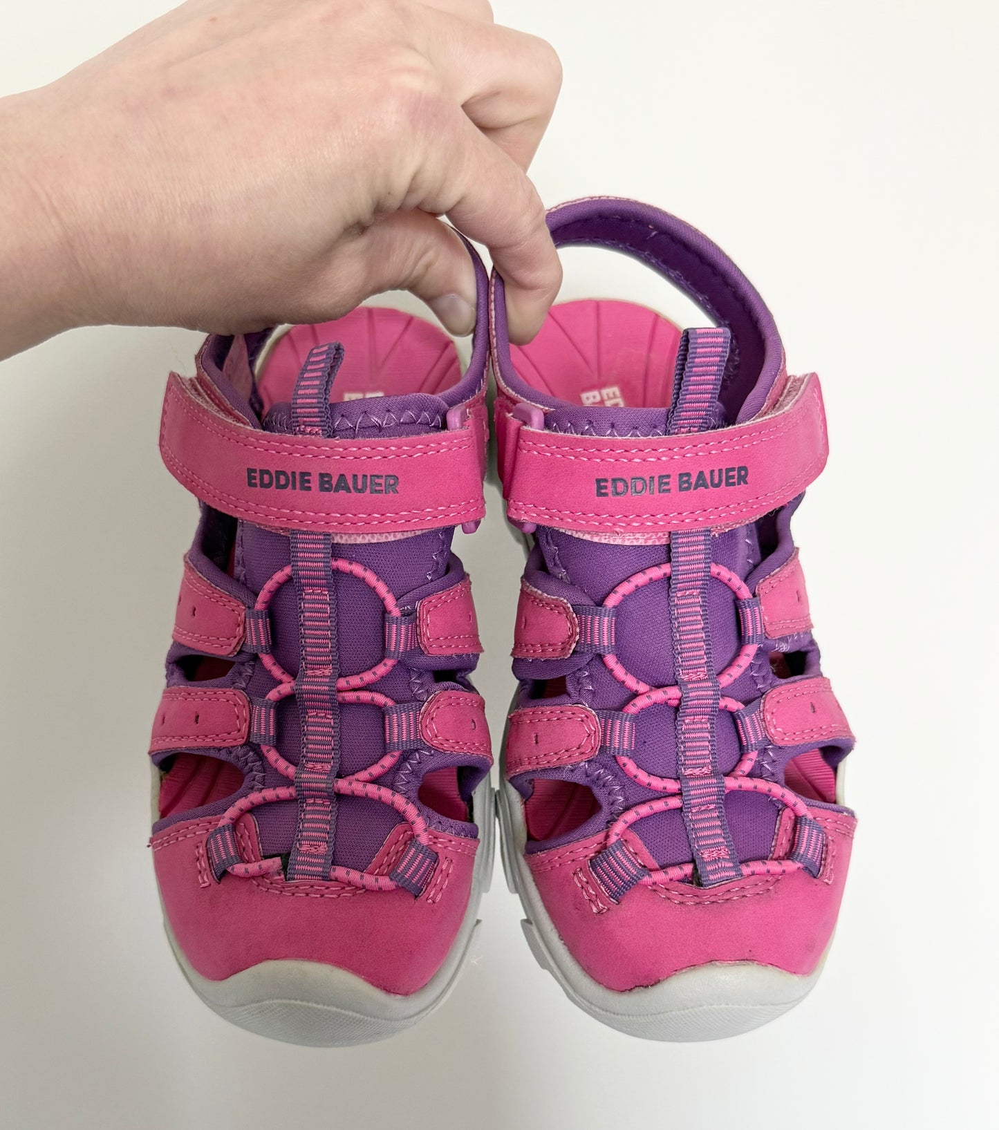Eddie Bauer Pink & Purple Bump Toe Sandals (J1)