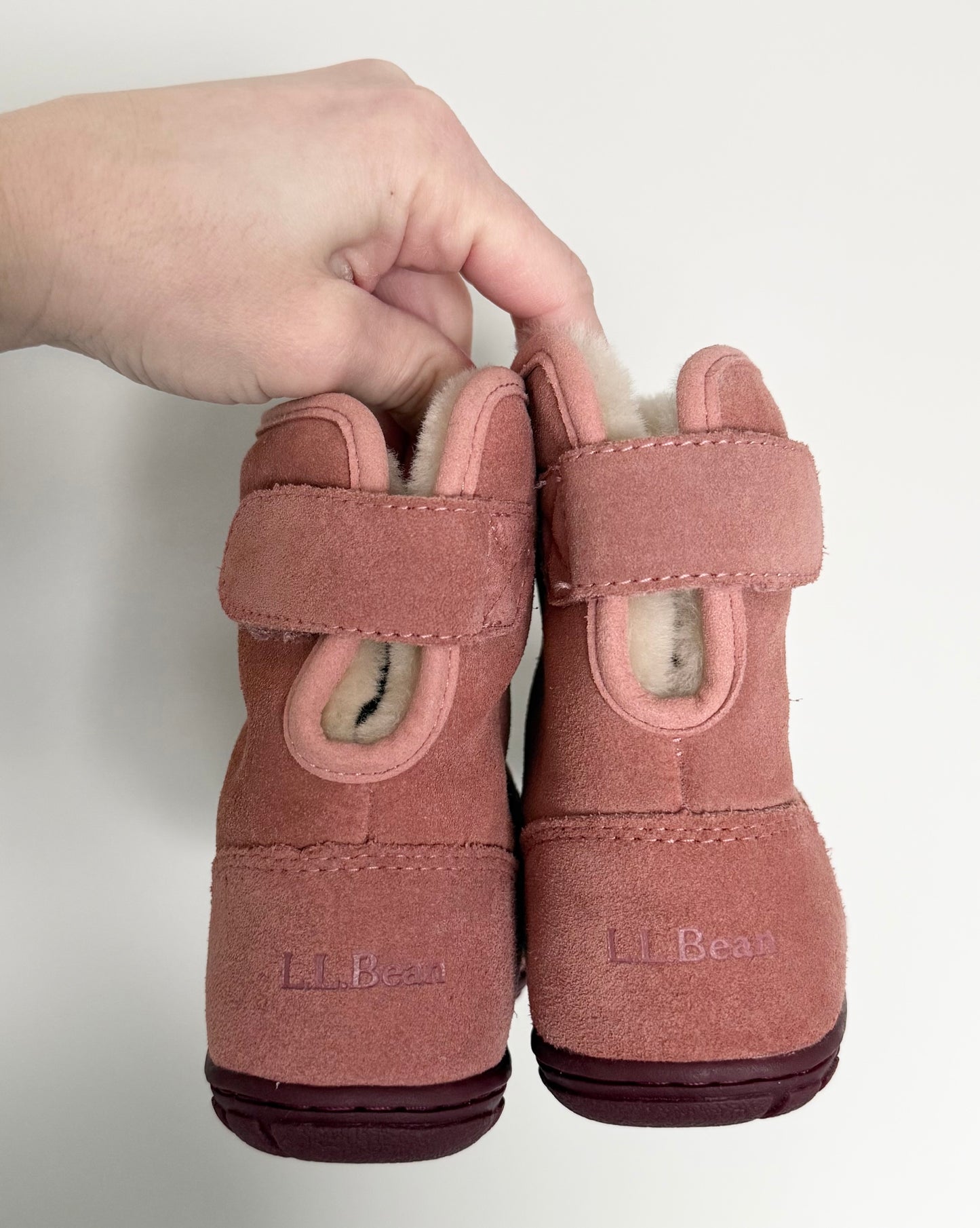 L.L.Bean Pink Suede Wicked Cozy Boots (11)