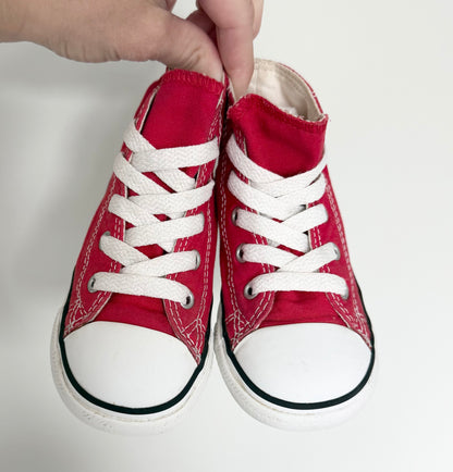Converse Red High Top Lace Up Sneakers (7)
