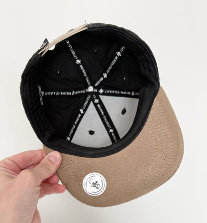 LP Apparel Black & Beige SnapBack Hat (2T-5T)