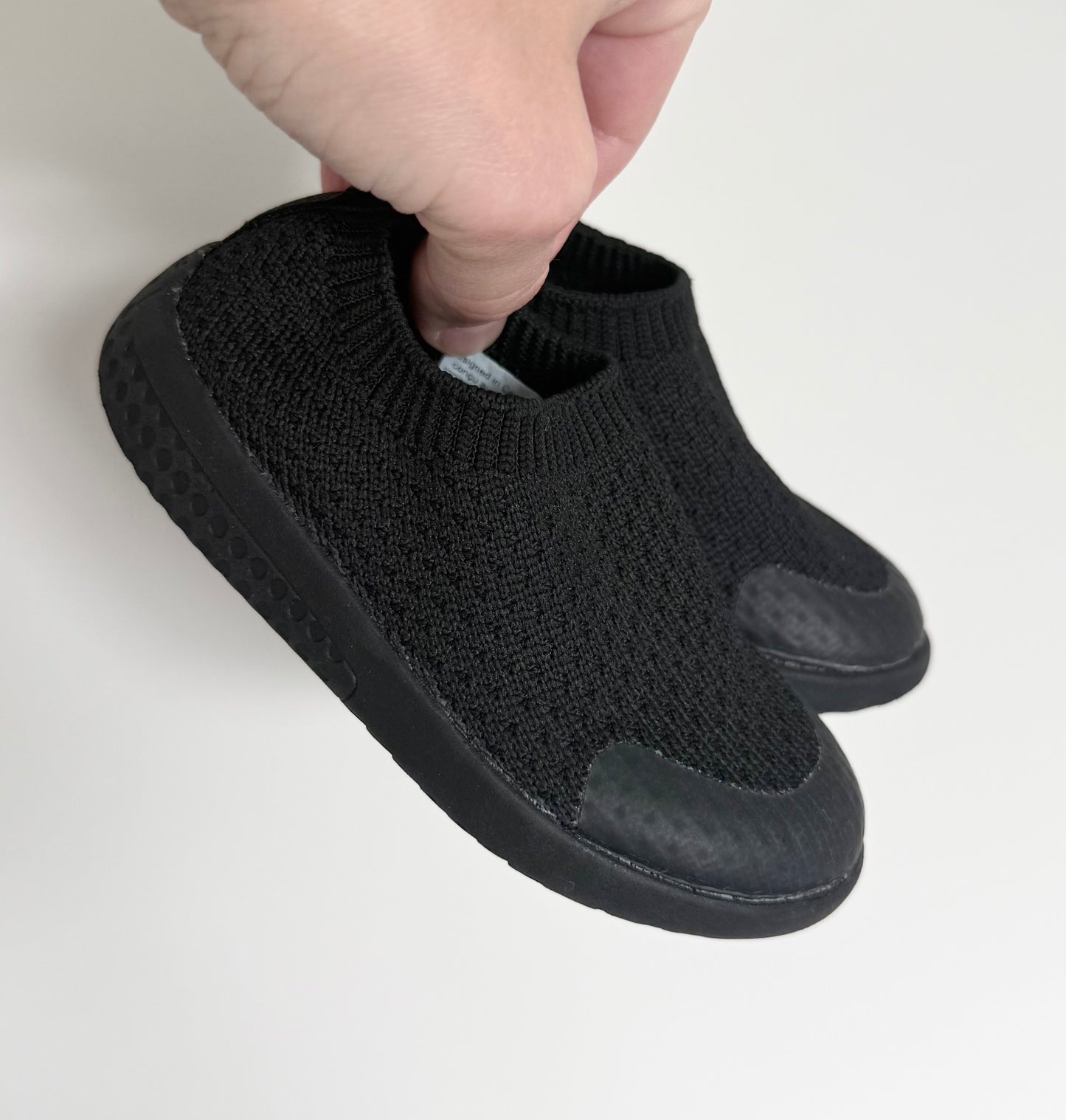 Minimoc Black Knit Slip On Sneakers (6)