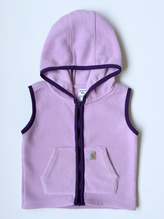 Carhartt Purple Fleece Hooded Vest (18 Months)