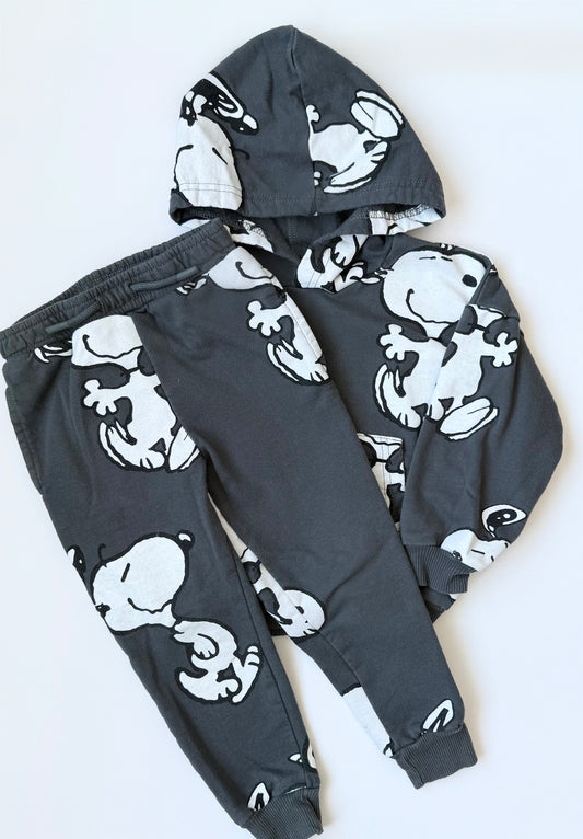 Peanuts x Snoopy Grey Hoodie & Pants Set (3T)
