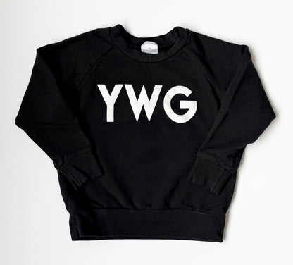 Posh & Cozy Black “YWG” Pullover (1T)