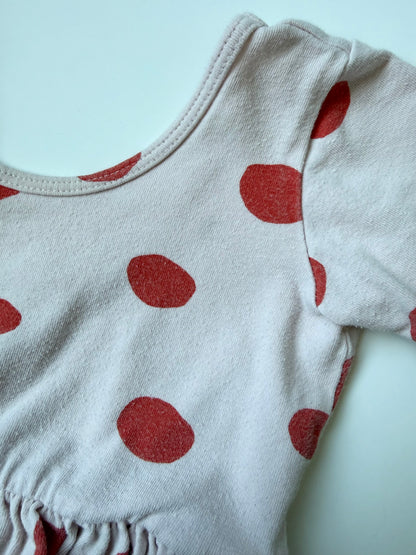 Alice + Ames Light Pink & Red Polkadot Short Sleeve Ballet Twirl Dress (3T)