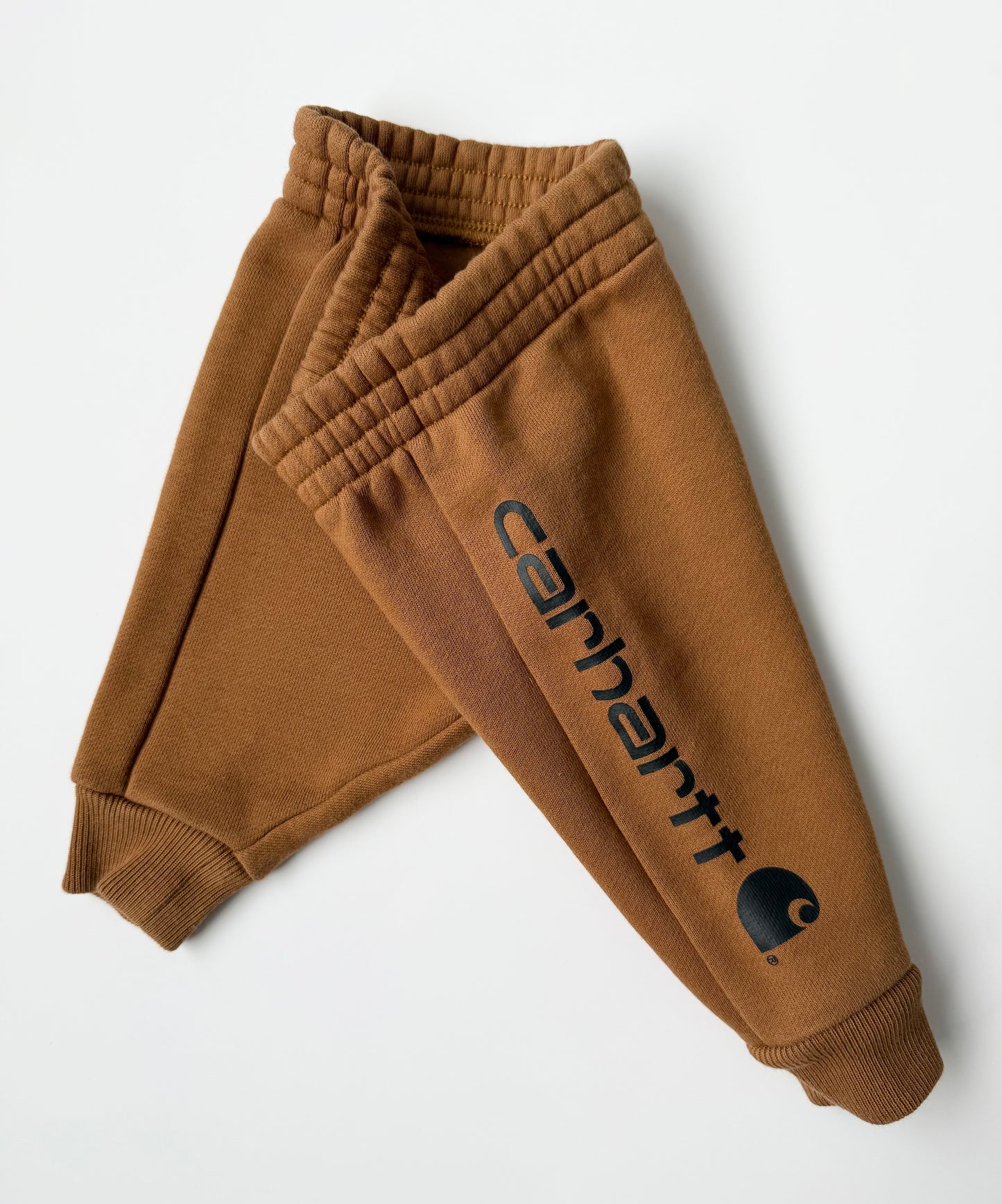 Carhartt Brown Fleece Logo Sweatpants (6 Months)