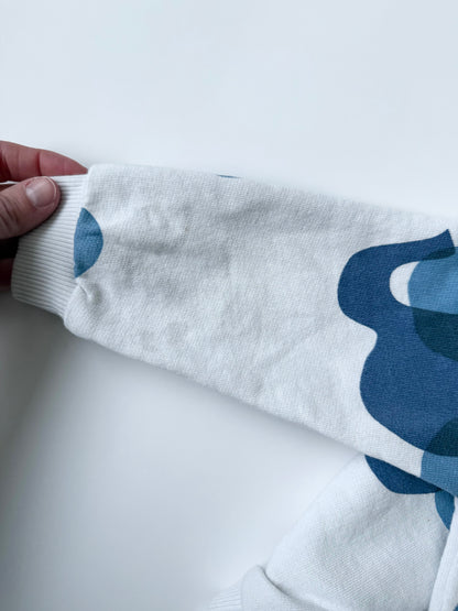 Zara White & Blue Elephants Crewneck Sweater (2-3 Years)