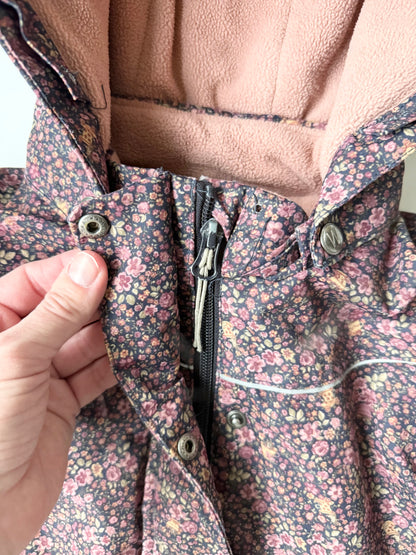 Wheat Deep Blue Flowers Mathilde Tech Jacket & Navy Ski Pants Sal Two Piece Set (4 Years)