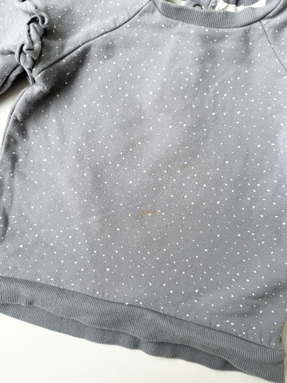 Miles the Label Grey & White Polkadot Sweater (18 Months)