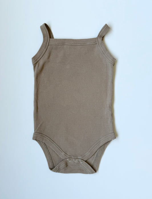 Field Day Brown Ribbed Tank Top Bodysuit (12-18 Months)