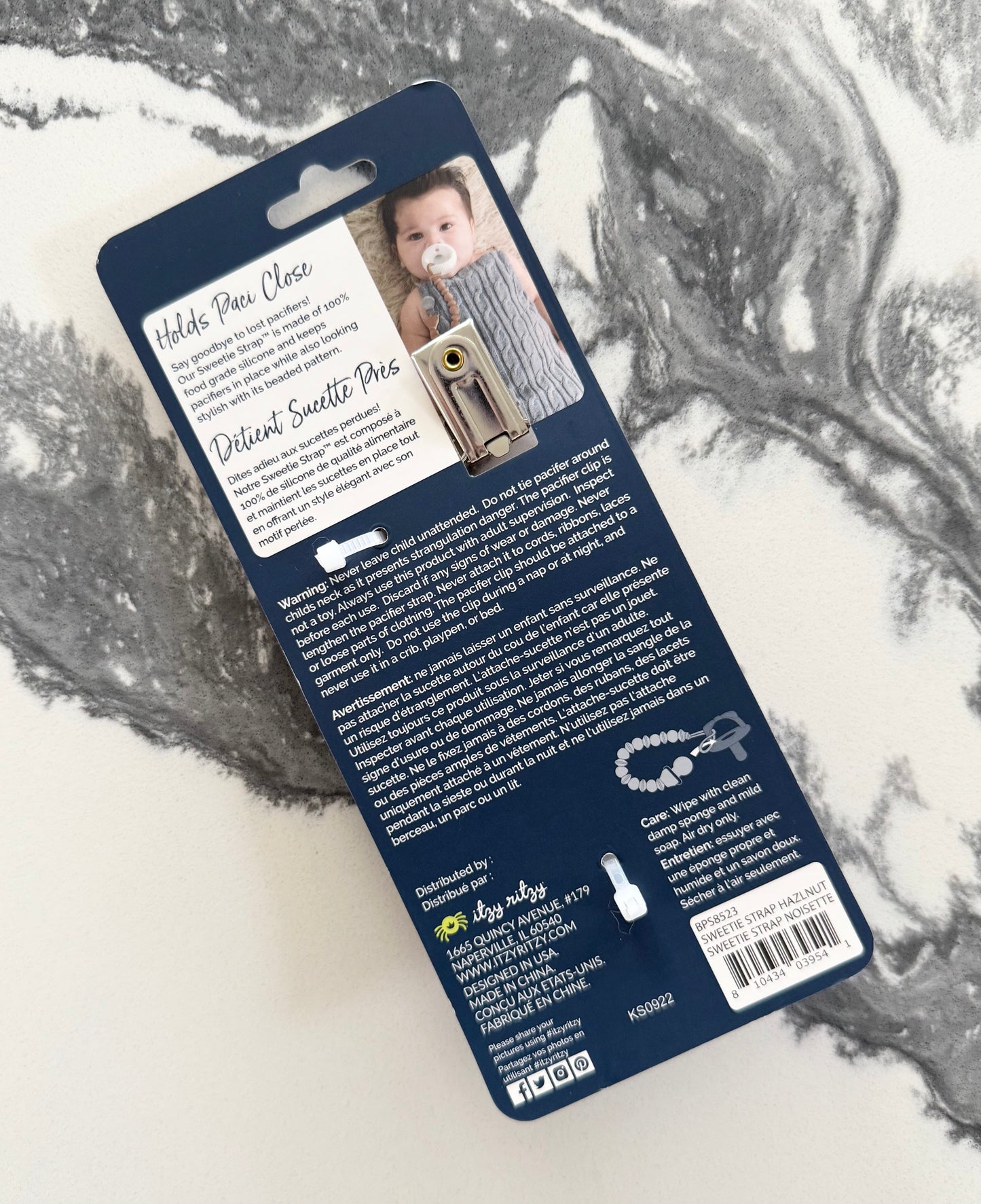 Itzy Ritzy Sweetie Strap Pacifier Clip - New