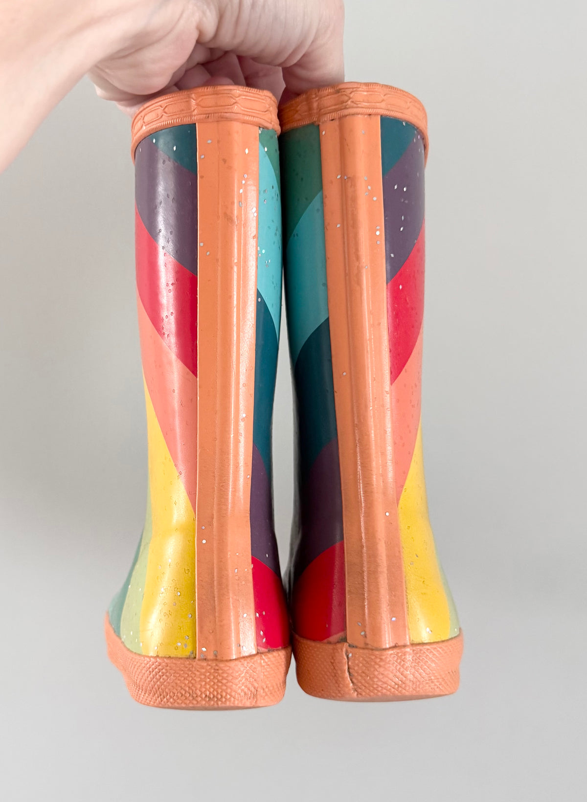 Hunter Rainbow Sparkle Rubber Boots (UK10)