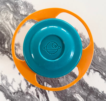 Orange & Turquoise Non-Spill Snack Bowl