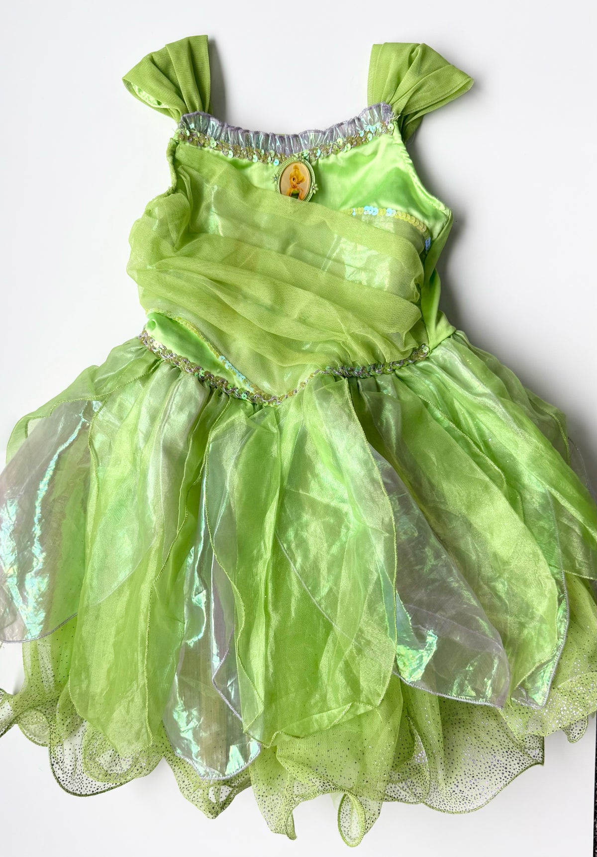 Disney Store Tinkerbelle Green Costume Dress (5/6 Years)
