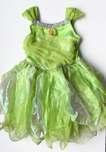 Disney Store Tinkerbelle Green Costume Dress (5/6 Years)