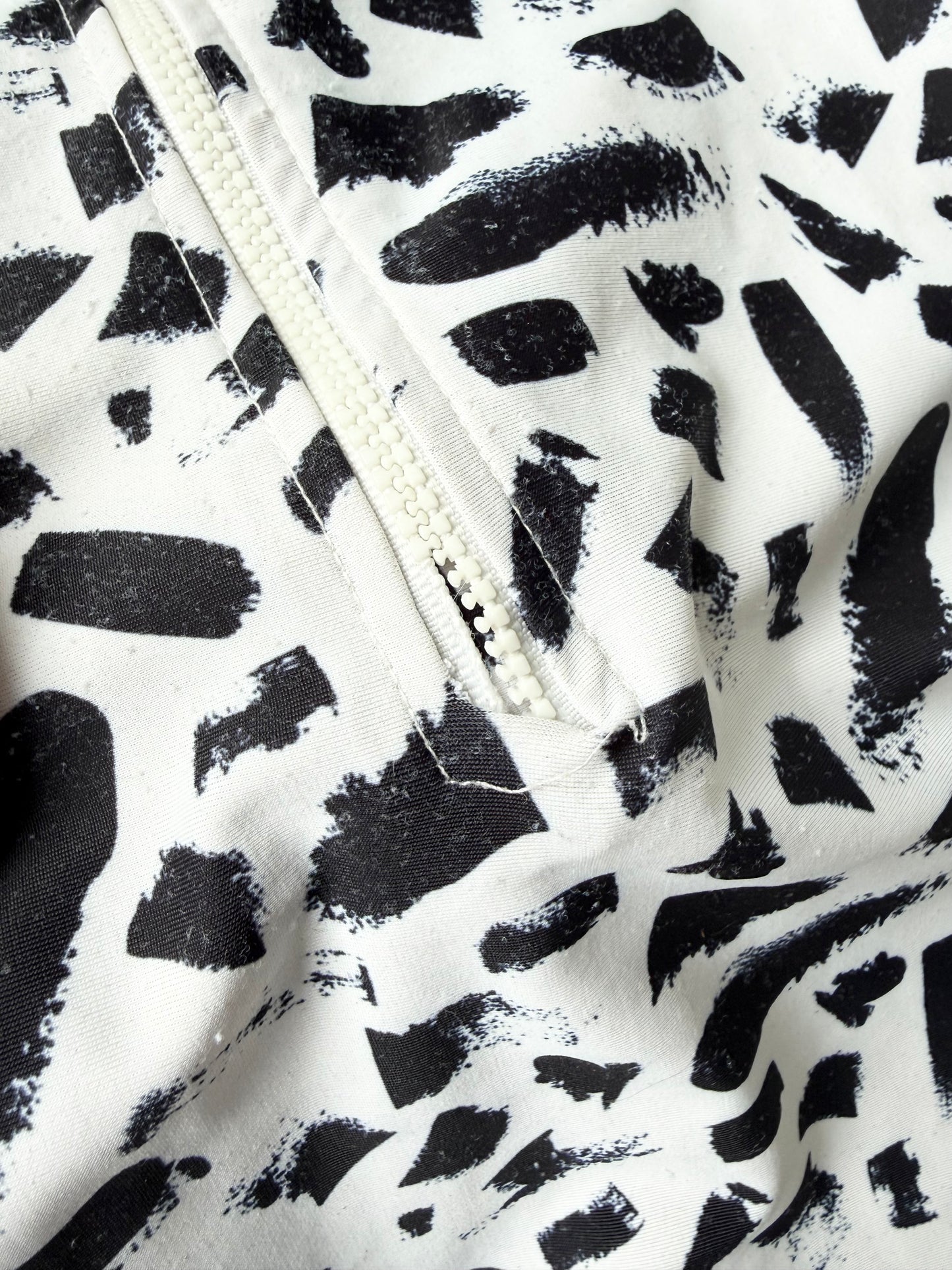 Current Tyed White & Black Strokes Sunsuit (12 Months)