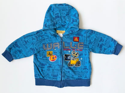 Y2K Disney Pixar Blue Walle Zip Up Hoodie (2T)
