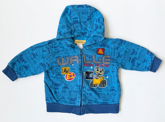 Y2K Disney Pixar Blue Walle Zip Up Hoodie (2T)