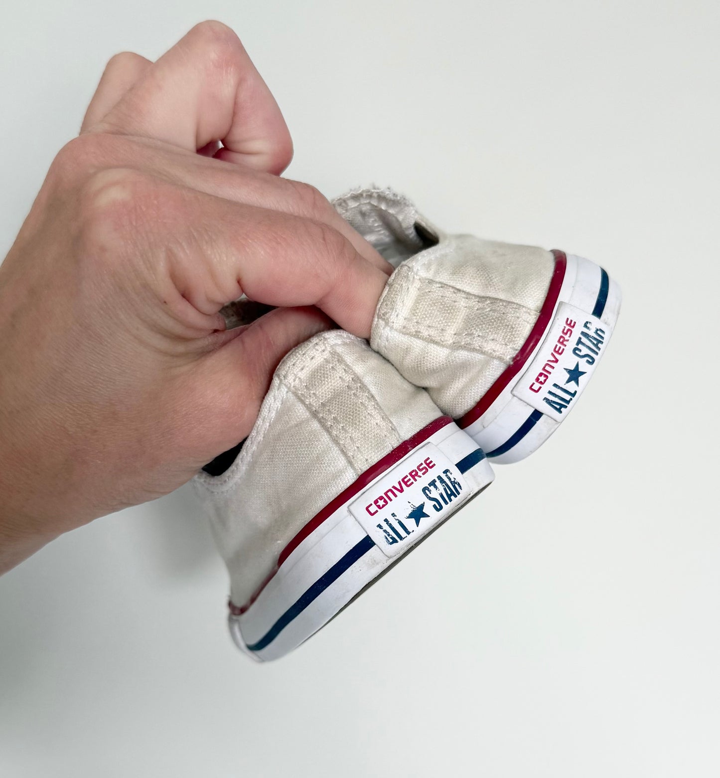 Converse White Lace Up Sneakers (7)