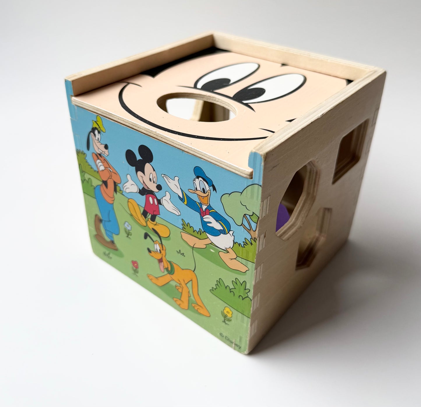 Melissa & Doug Disney Mickey Mouse & Friends Wooden Shape Sorting Cube