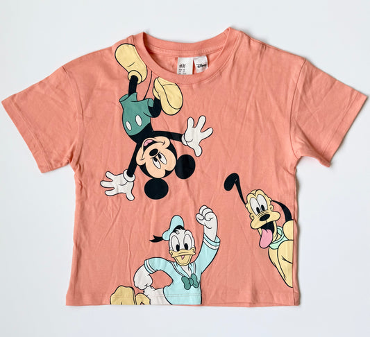 H&M x Disney Orange Mickey & Friends T-Shirt - New (2-3 Years)