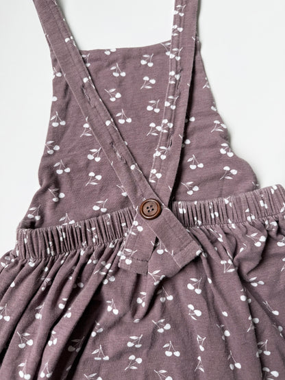 Haven Kids Dark Purple Cherries Fabric Skirtall (5T)
