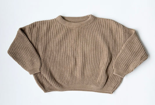 Rose + Doll Brown Knit Sweater (12-18 Months)