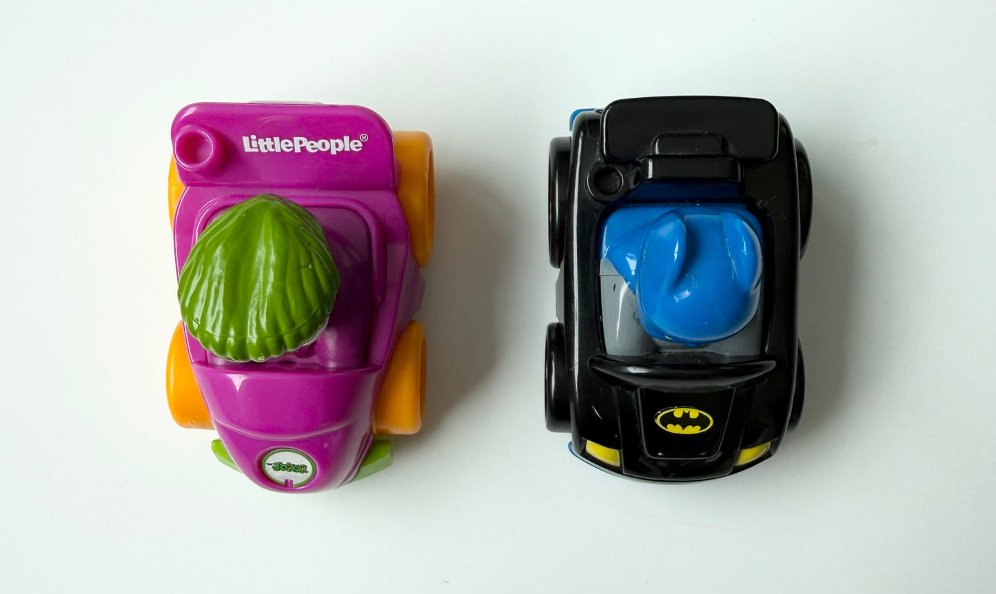 Fisher-Price Little People DC Super Friends Batman & Joker Wheelie Bundle