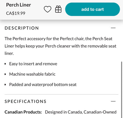 Guzzie + Guss Perch Chair (Black Frame) in Raven & Accessories