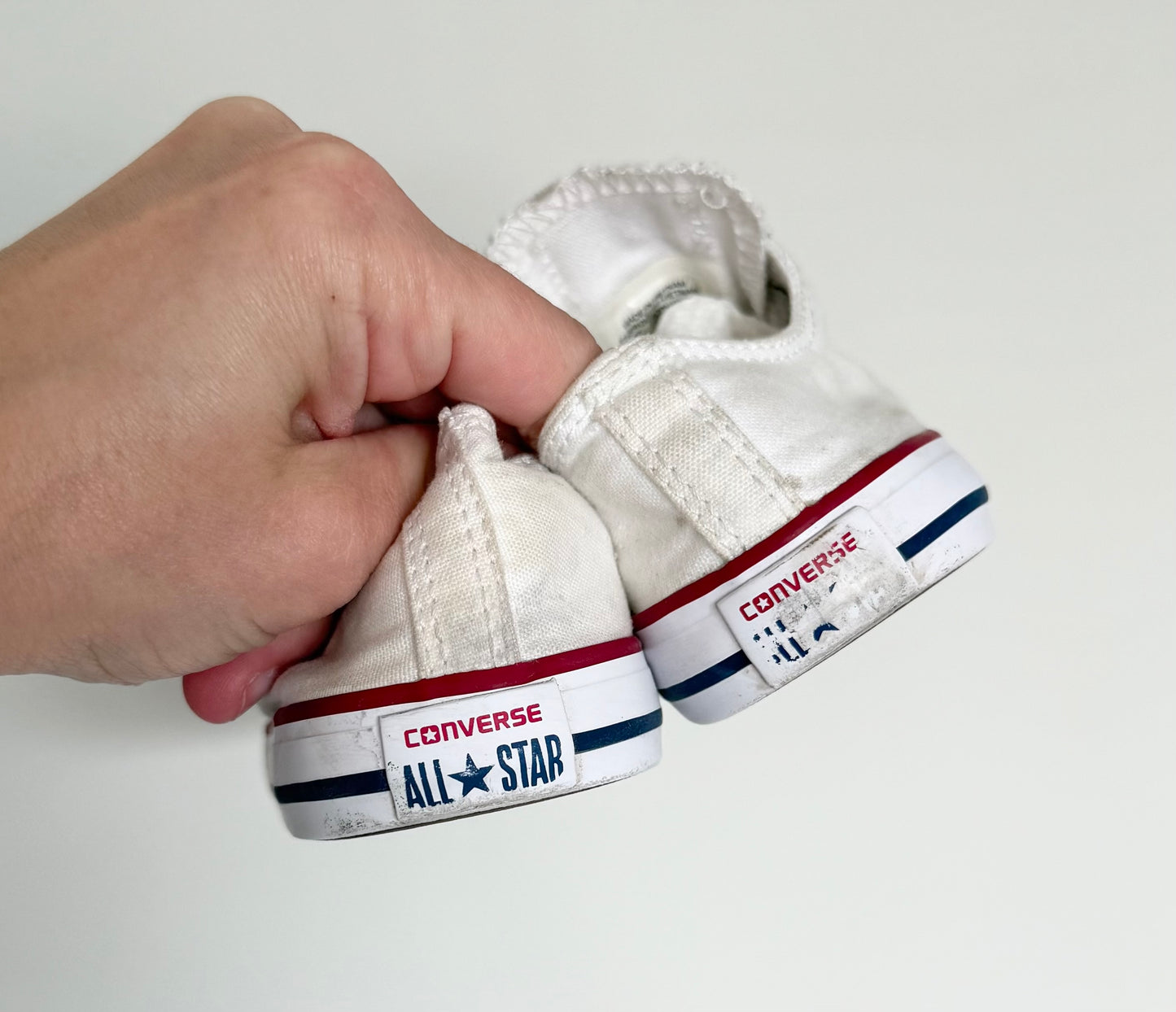 Converse White Lace Up Sneakers (9)