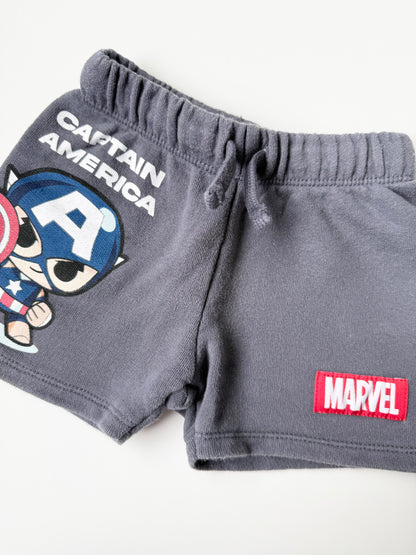 Zara x Marvel Grey Captain America Sweat Shorts (2-3 Years)