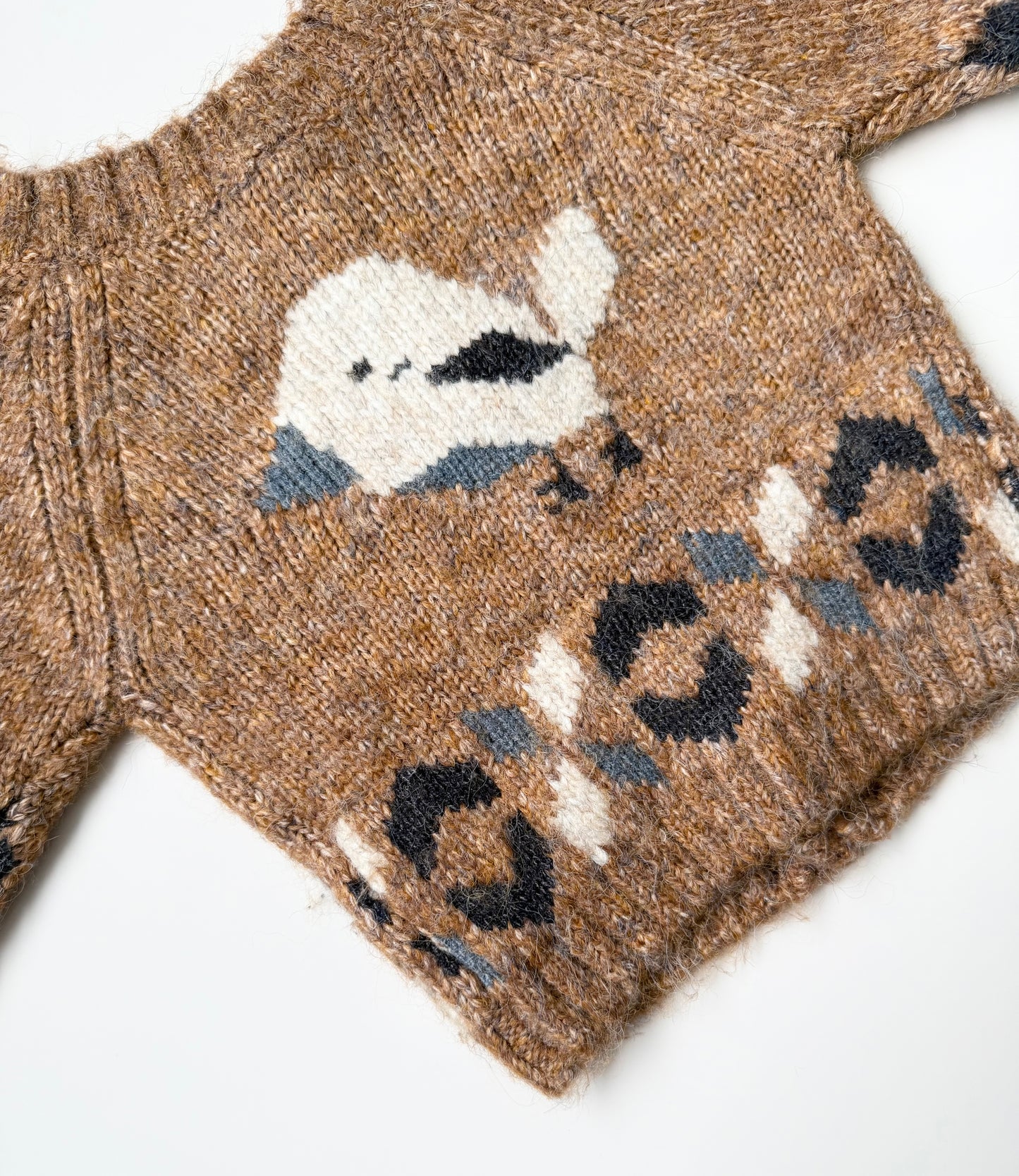 Souris Mini Brown Knit Birdie Sweater (3-6 Months)