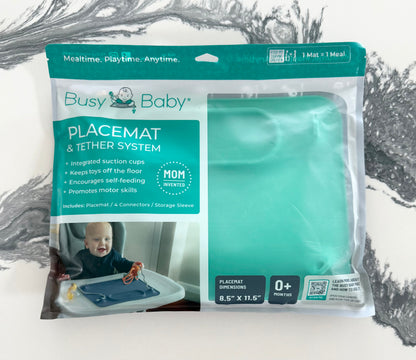 Busy Baby Placemat & Tether System in Spearmint - New