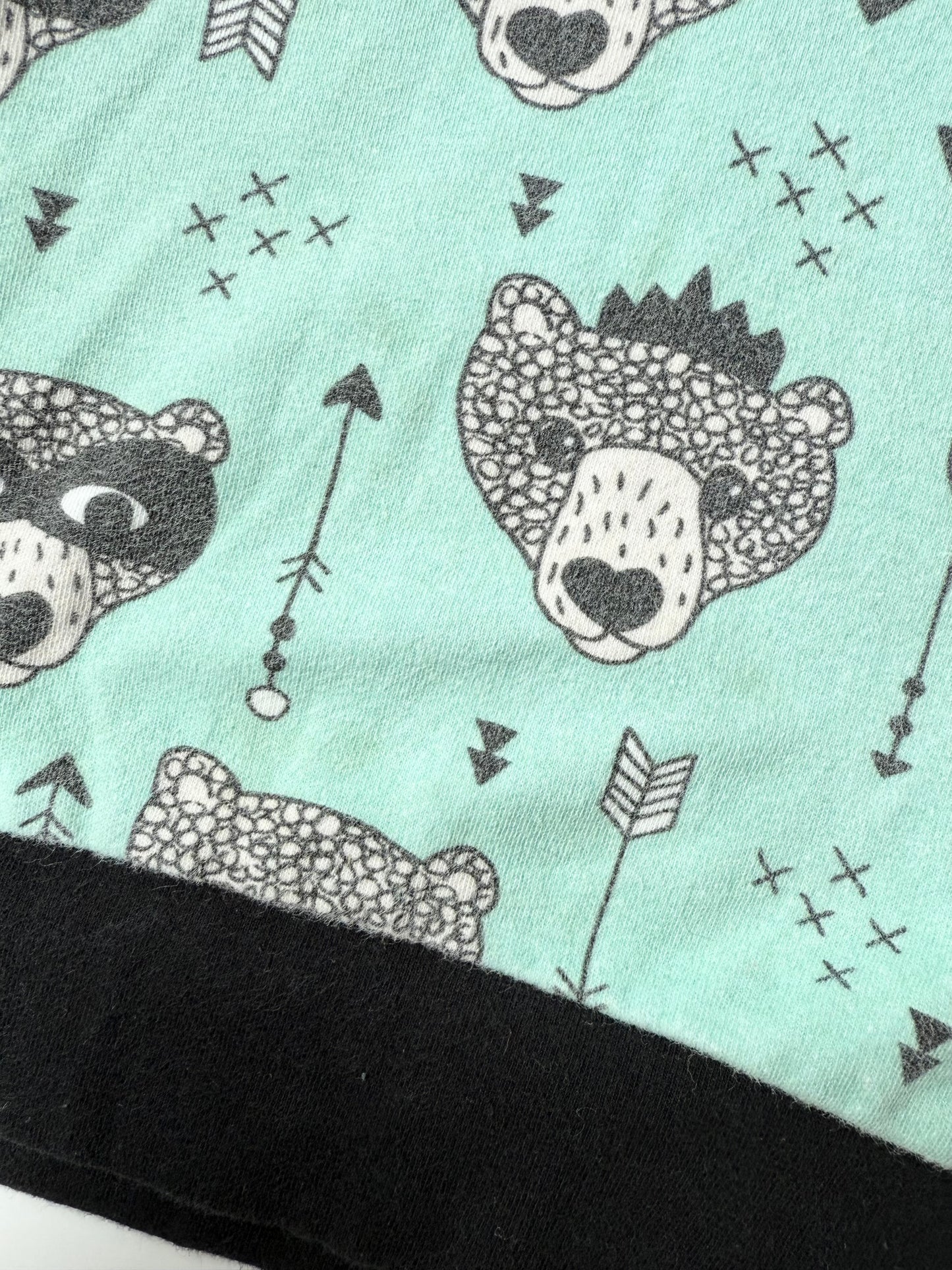 Wild Wonder Grey & Turquoise Bear Hooded Vest (18-24 Months)