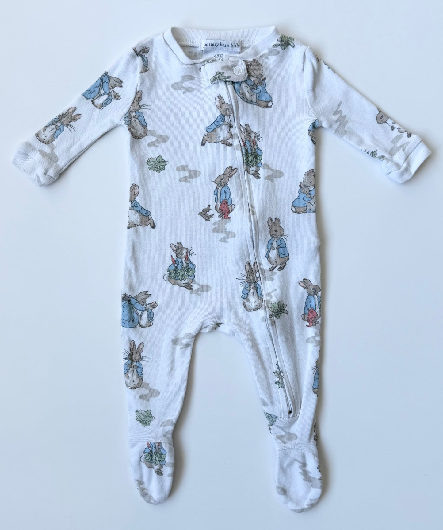 Pottery Barn Kids White Peter Rabbit Sleeper (0-3 Months)