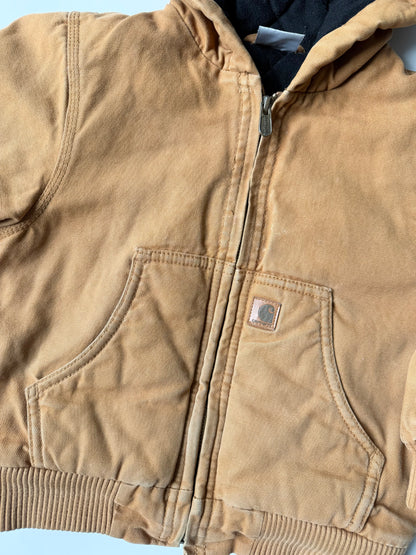 Carhartt Brown Active Flannel Quilt-Lined Cotton Duck Canvas Jacket (4T)