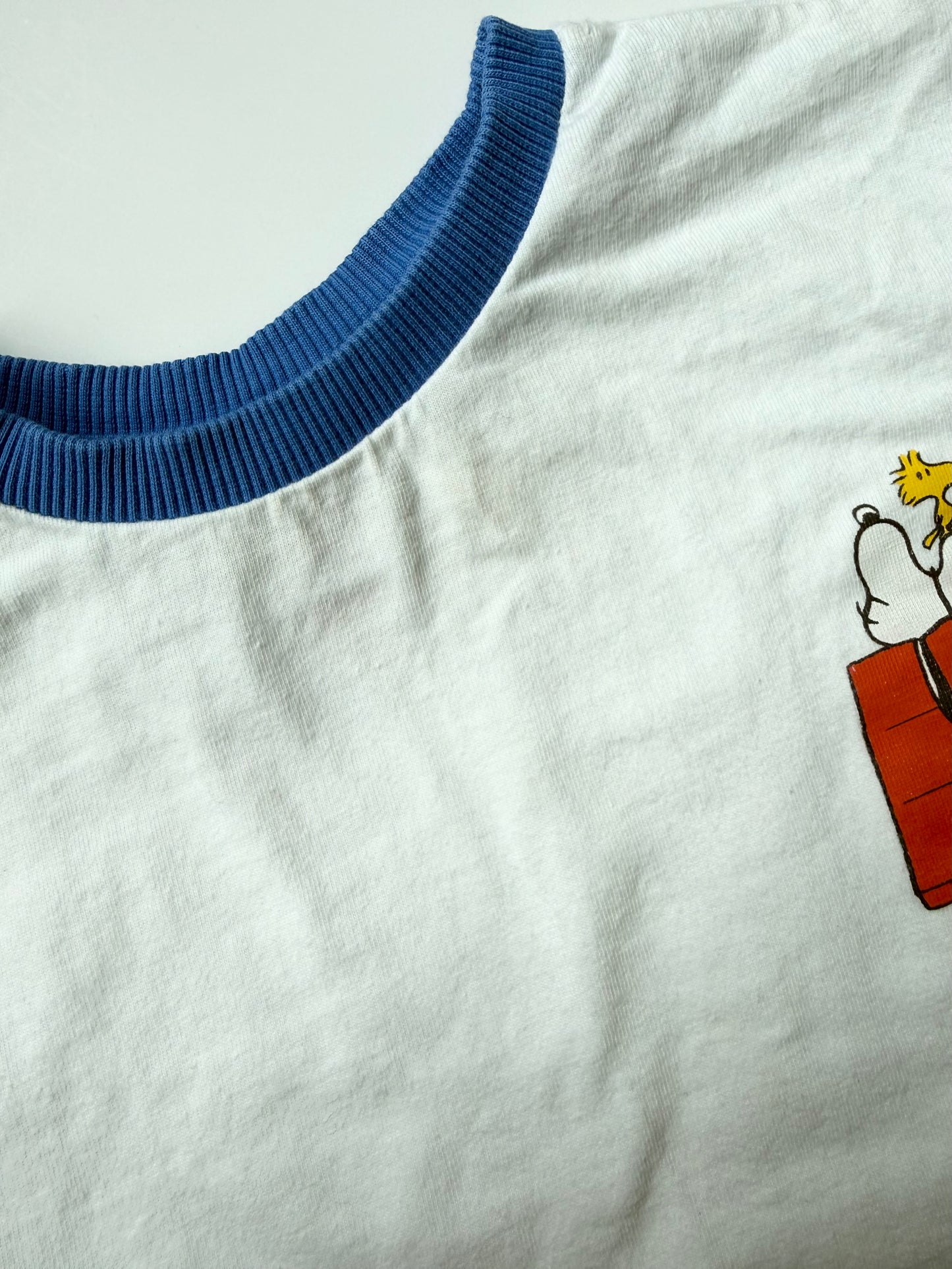 Zara x Peanuts White, Beige & Blue Color Blocking T-Shirt & Matching Shorts (2 Years)