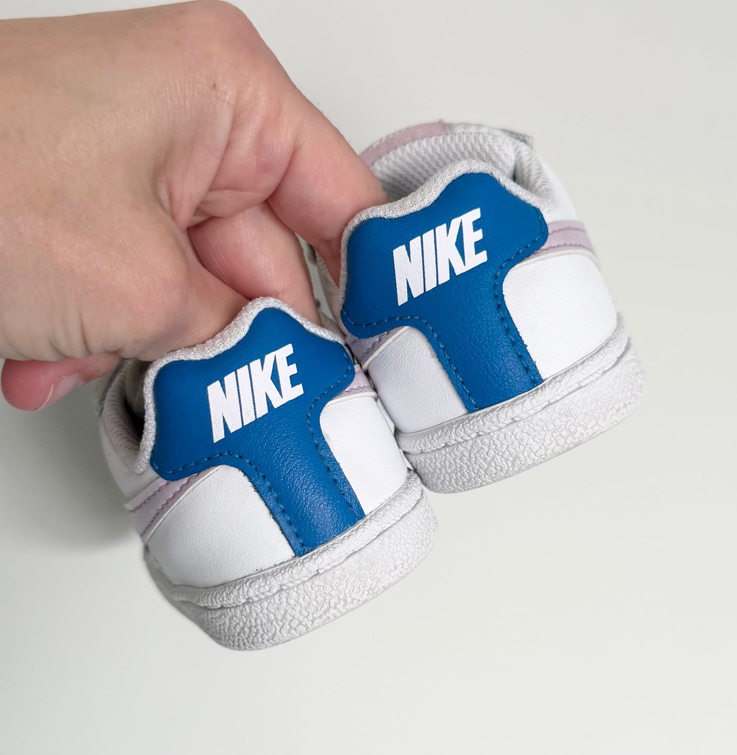 Nike Court Royale TDV White & Light Purple Velcro Sneakers (6)