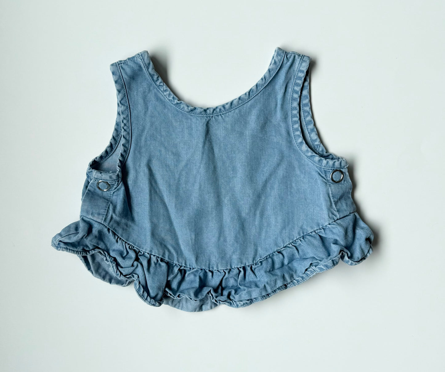 Zara Light Jean Cropped Tank Top (18-24 Months)