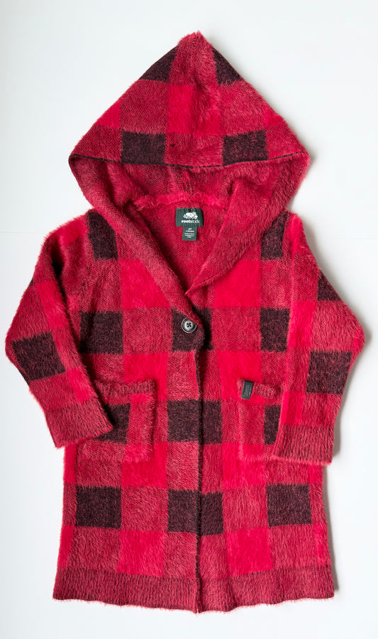 Roots Kids Plaid Hooded Cardigan (4T)