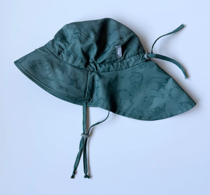 Jan & Jul Green Woodland Animals Sun Hat (6-24 Months)