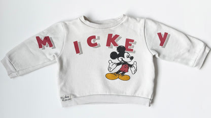 Zara x Disney White & Red Mickey Crewneck Sweater (9-12 Months)