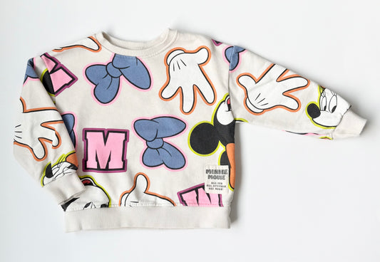 Zara x Disney Colourful Neon Disney Trinkets Crewneck Sweater (18-24 Months)