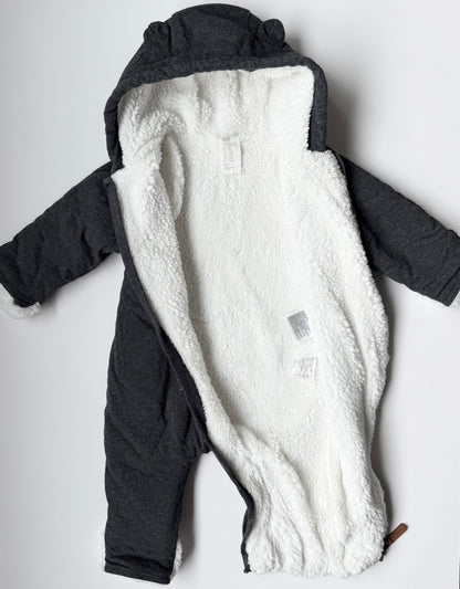 H&M Dark Grey Bunting Suit (2-4 Months)