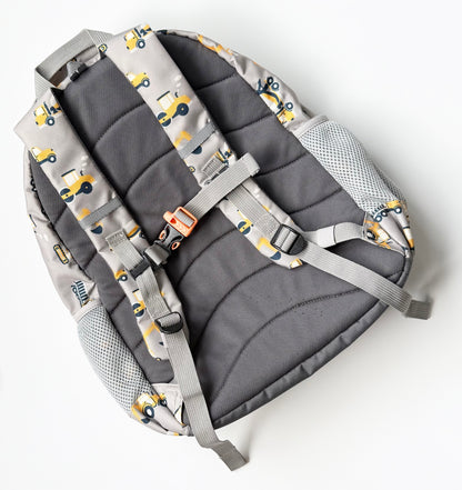 Jan & Jul Xplorer Grey Construction Trucks Backpack (15L)
