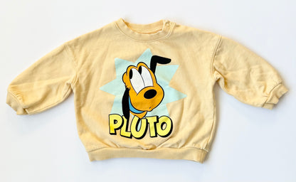 H&M x Disney Yellow Pluto Crewneck Sweater (12-18 Months)
