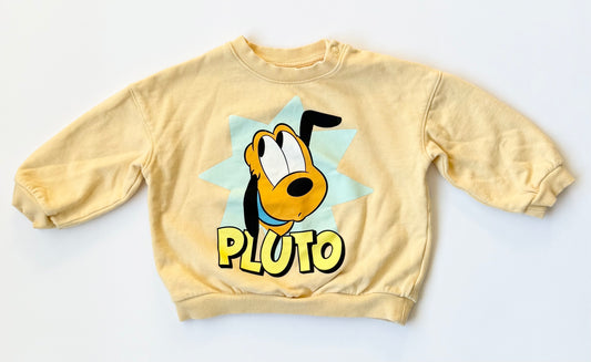 H&M x Disney Yellow Pluto Crewneck Sweater (12-18 Months)