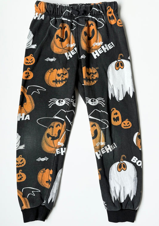 H&M Black Halloween Pumpkin Sweatpants (5-6 Years)